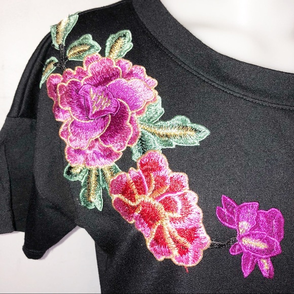 Potter’s Pot floral appliqué tee dress Sz M - Picture 3 of 4